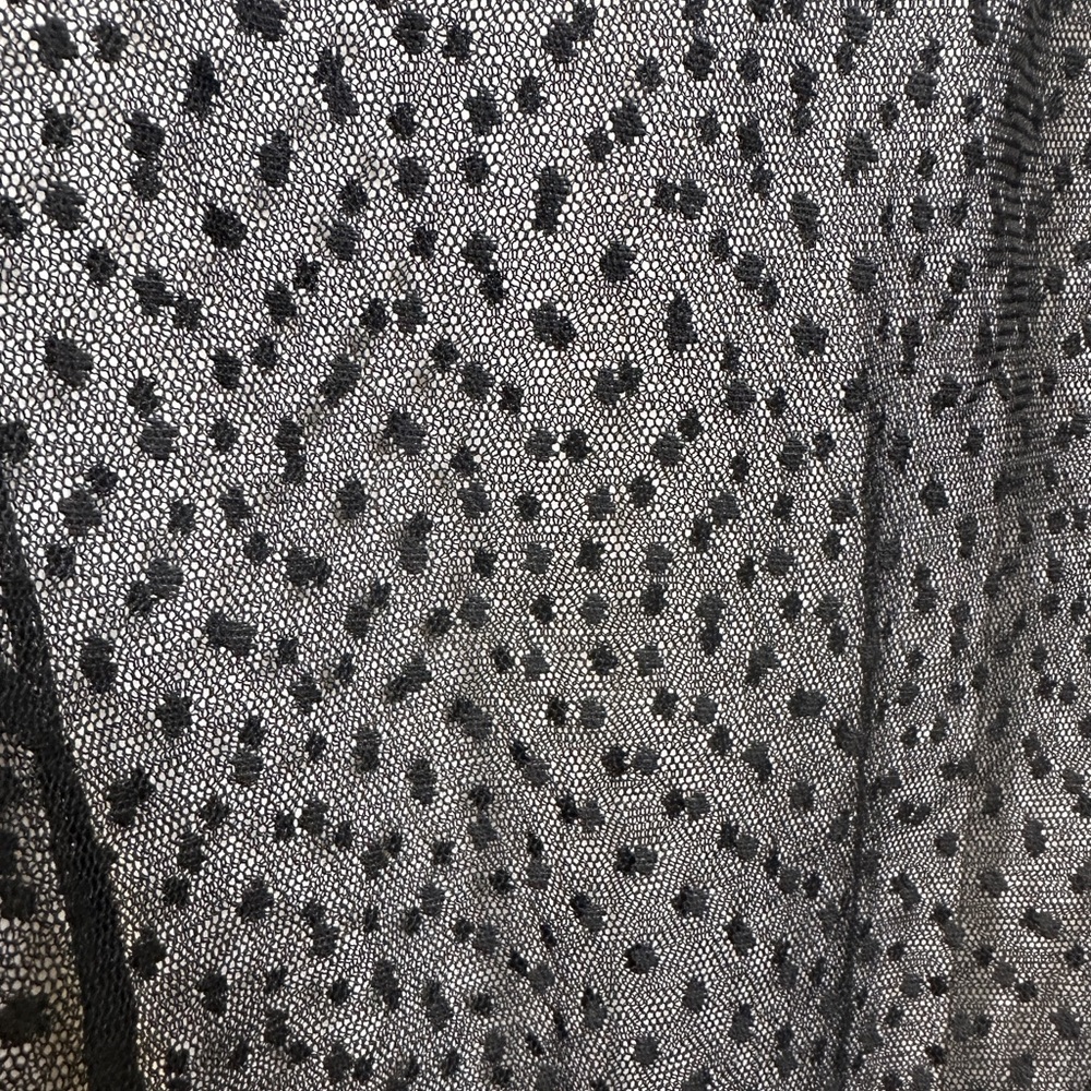 Polka Dot Ruffle Blouse S Sheer SHEIN Top Small - Picture 2 of 7